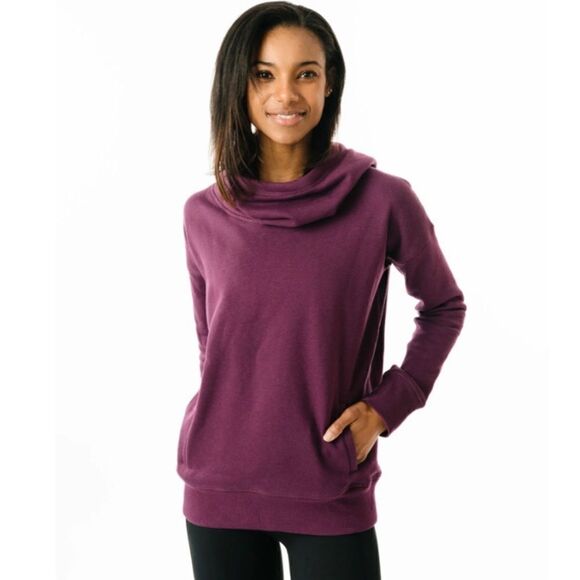 Zyia Plum Purple Oh So Soft Hoodie Sweatshirt XS - Picture 1 of 6